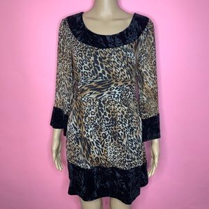 1990s Leopard Cheetah Carole Baskin Dress
